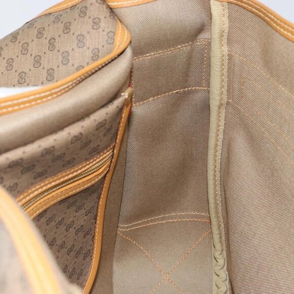 GUCCI Micro GG Supreme Web Sherry Line Bag PVC Beige 019 39 0151 Auth gh1131 - Picture 11 of 16